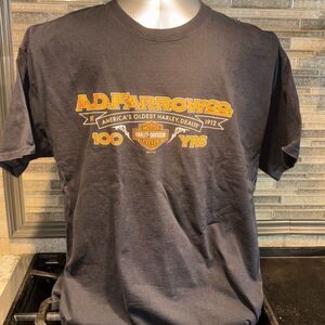 Vintage 2004 Harley Davidson AD Farrow OH  T-shirt, black XL 100 years
